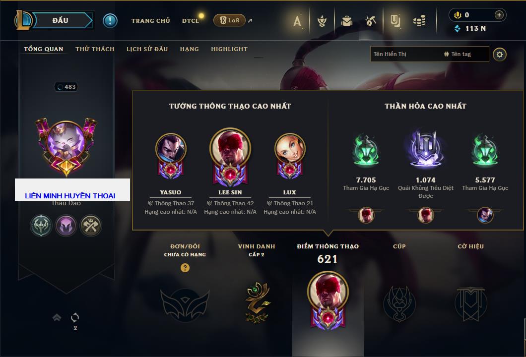 Hình ảnh chi tiết tài khoản LMHT mã số 64293 - Shop LMHT