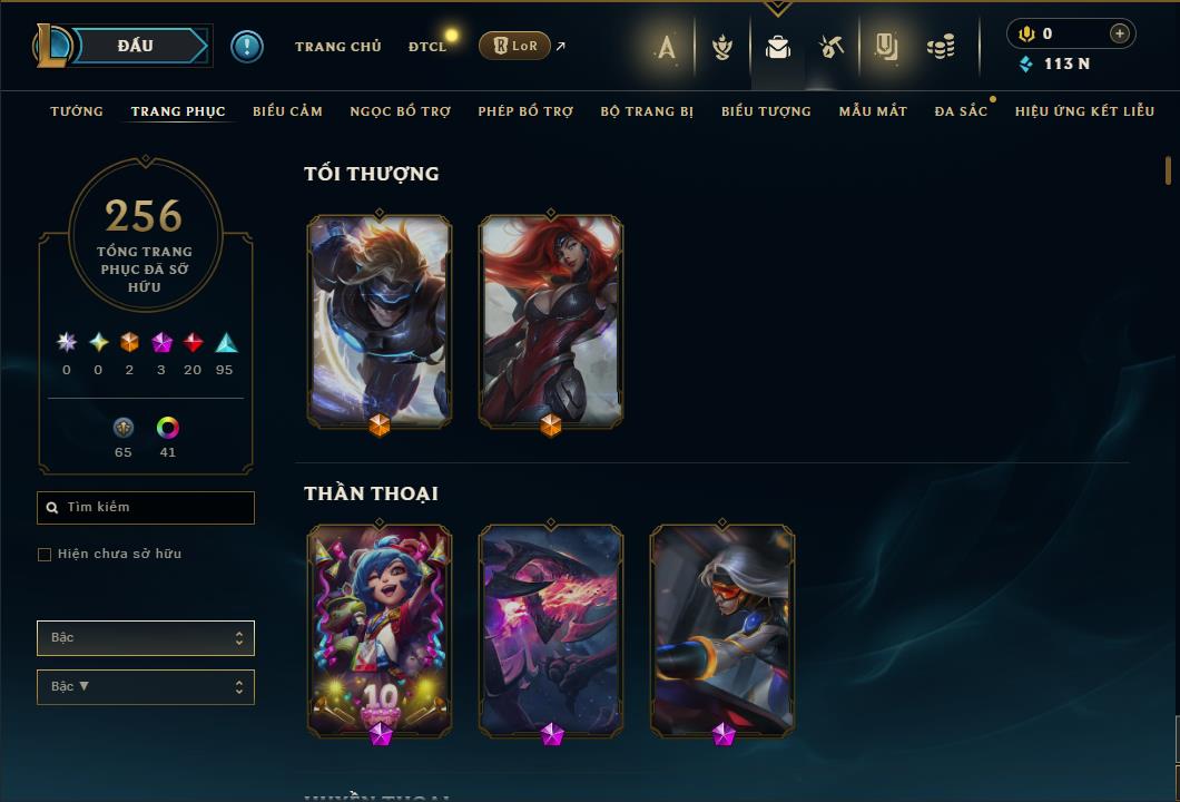 Hình ảnh chi tiết tài khoản LMHT mã số 64293 - Shop LMHT