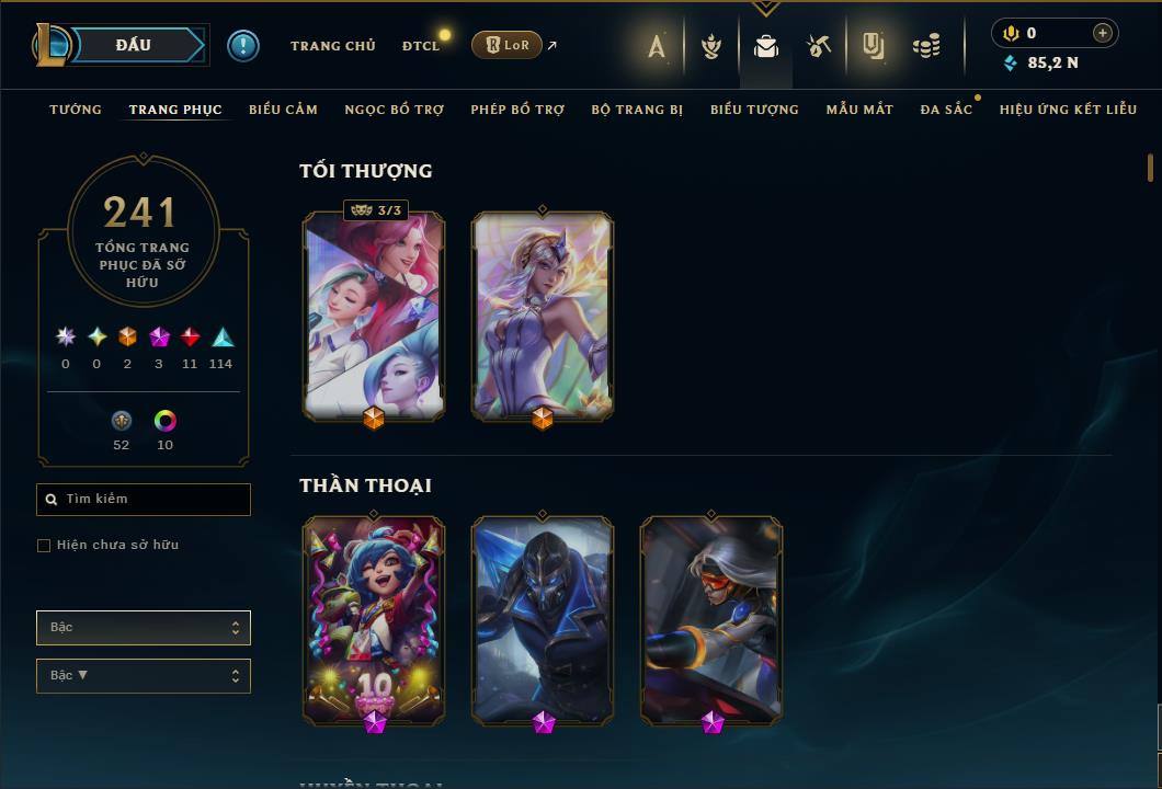 Hình ảnh chi tiết tài khoản LMHT mã số 64299 - Shop LMHT