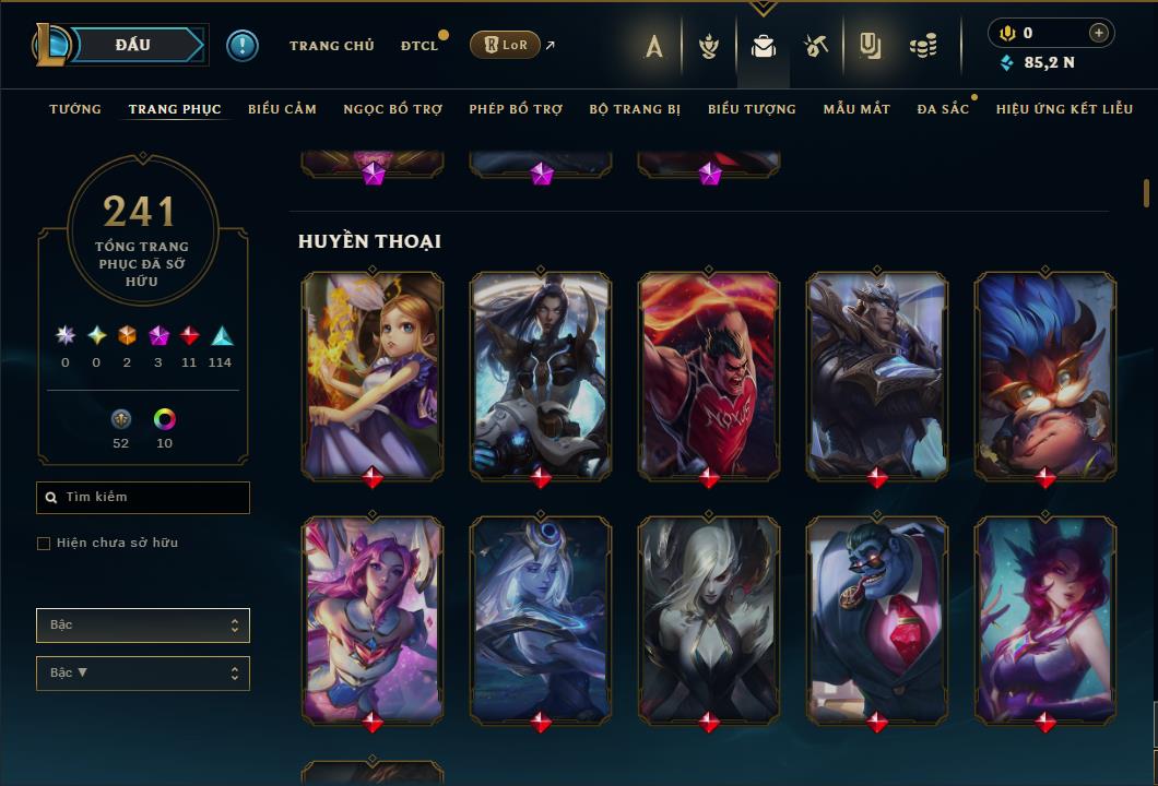 Hình ảnh chi tiết tài khoản LMHT mã số 64299 - Shop LMHT