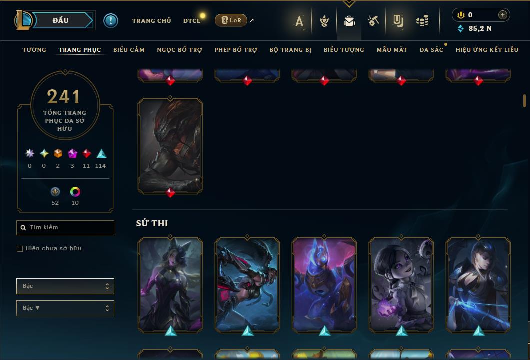 Hình ảnh chi tiết tài khoản LMHT mã số 64299 - Shop LMHT