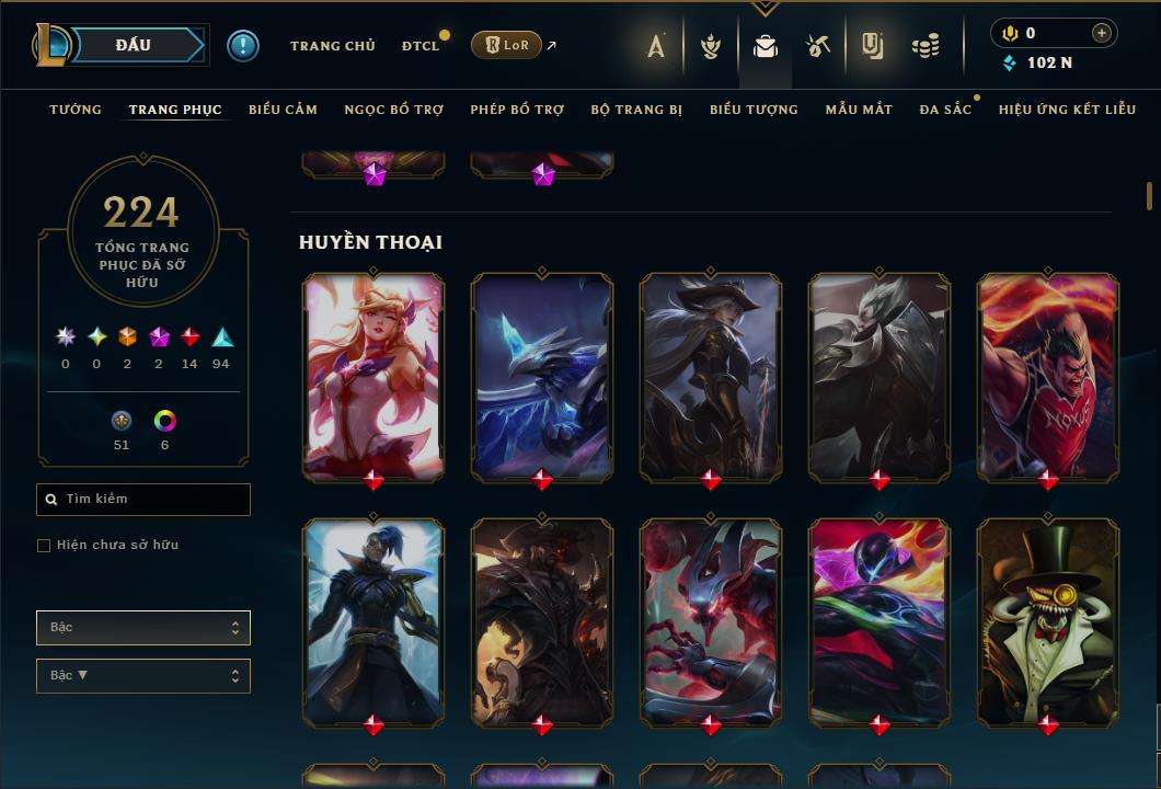 Hình ảnh chi tiết tài khoản LMHT mã số 64312 - Shop LMHT