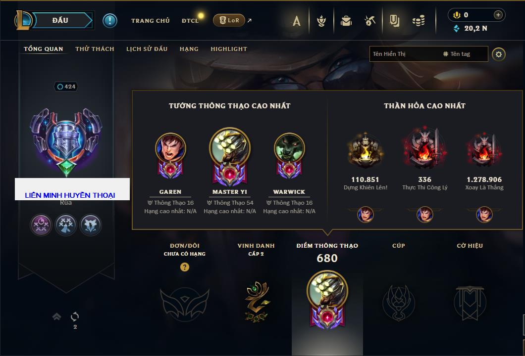 Hình ảnh chi tiết tài khoản LMHT mã số 64313 - Shop LMHT