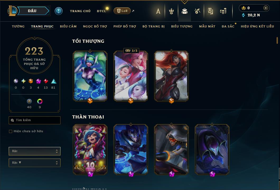 Hình ảnh chi tiết tài khoản LMHT mã số 64313 - Shop LMHT