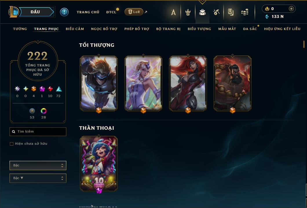 Hình ảnh chi tiết tài khoản LMHT mã số 64315 - Shop LMHT