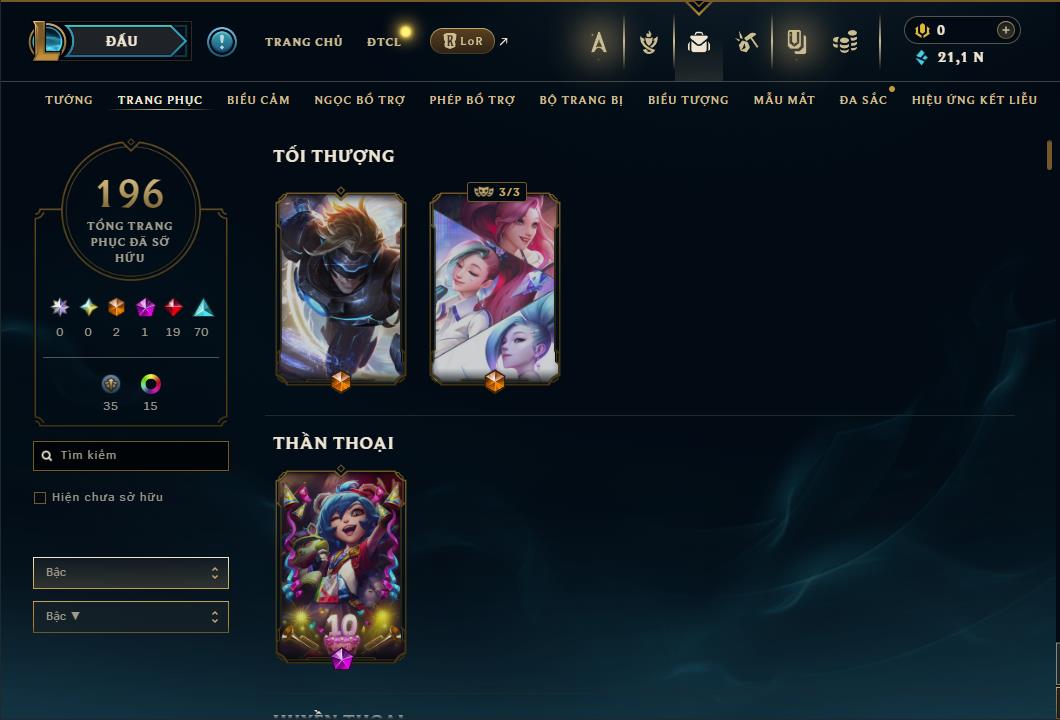 Hình ảnh chi tiết tài khoản LMHT mã số 64340 - Shop LMHT