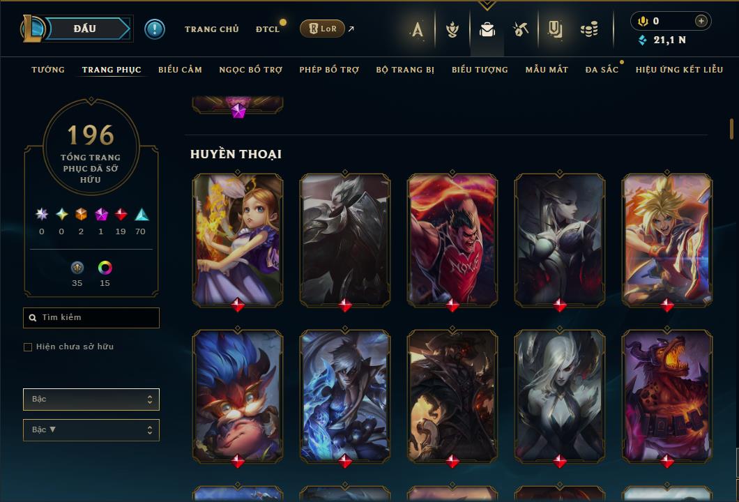 Hình ảnh chi tiết tài khoản LMHT mã số 64340 - Shop LMHT